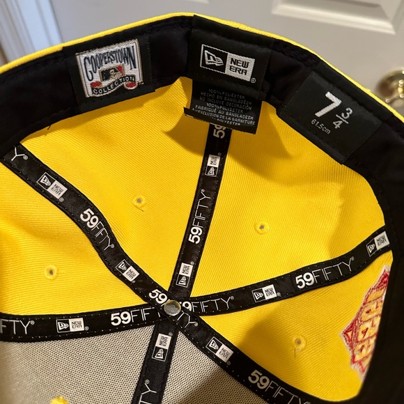 New Era 5950 New York Yankees 1999 World Series Yellow/Red Fitted Hat Men - Picture 6 of 6